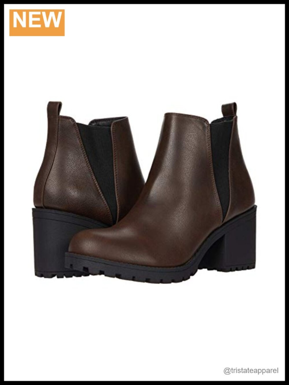 Dirty Laundry Lisbon Sedona Ankle Bootie Stretch Gusset Chunky Heel Pull-On